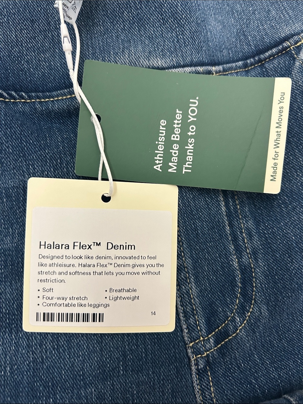 HALARA Dark Blue Straight-Leg Jeans with High Waist - Picture 2 of 7